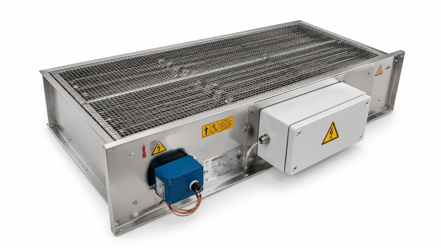 Elektrolufterwärmer als Kanaleinbau mit Flanschplatte - Ansicht 1