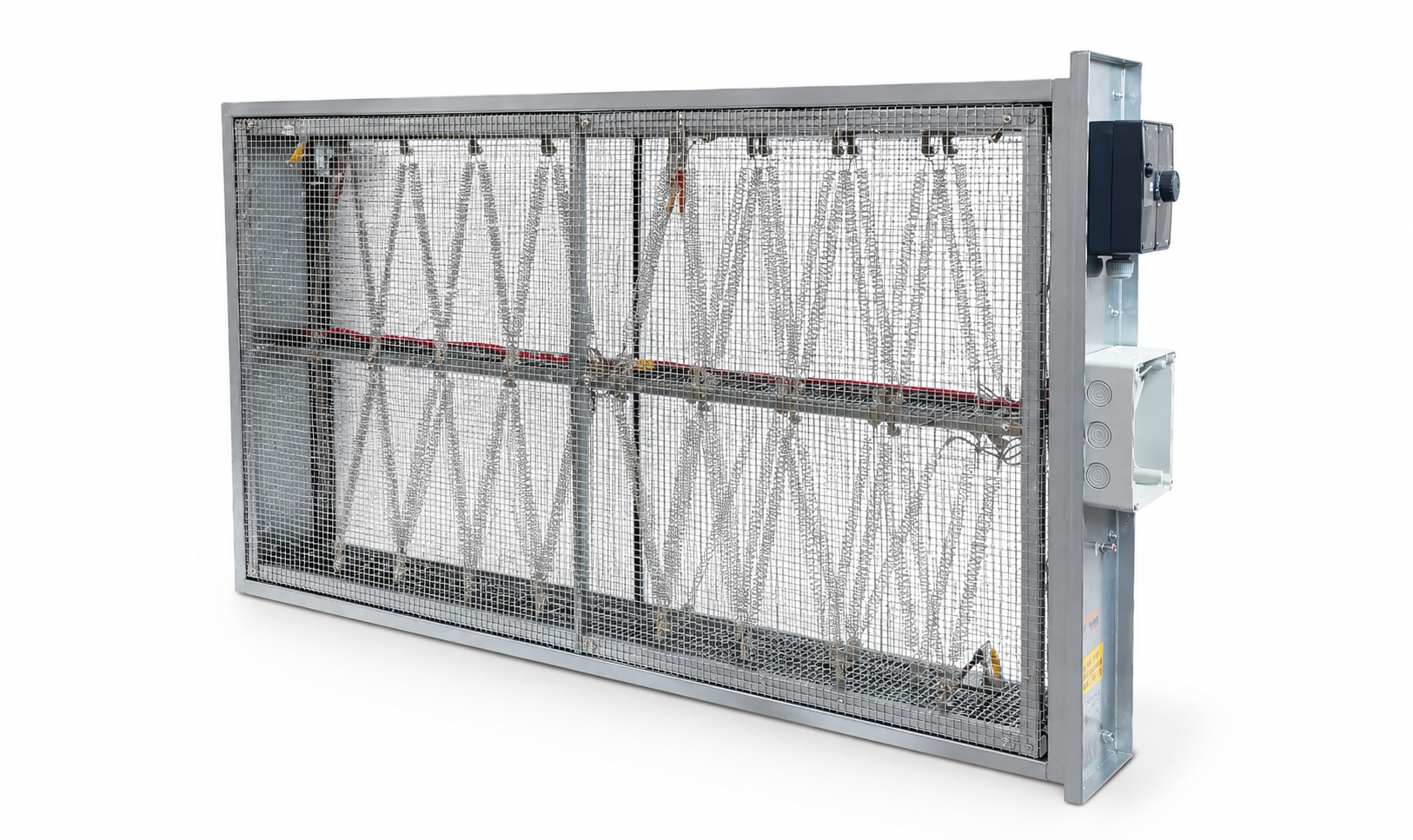 Elektrolufterwärmer als Kanaleinbau mit Flanschplatte - Ansicht 2