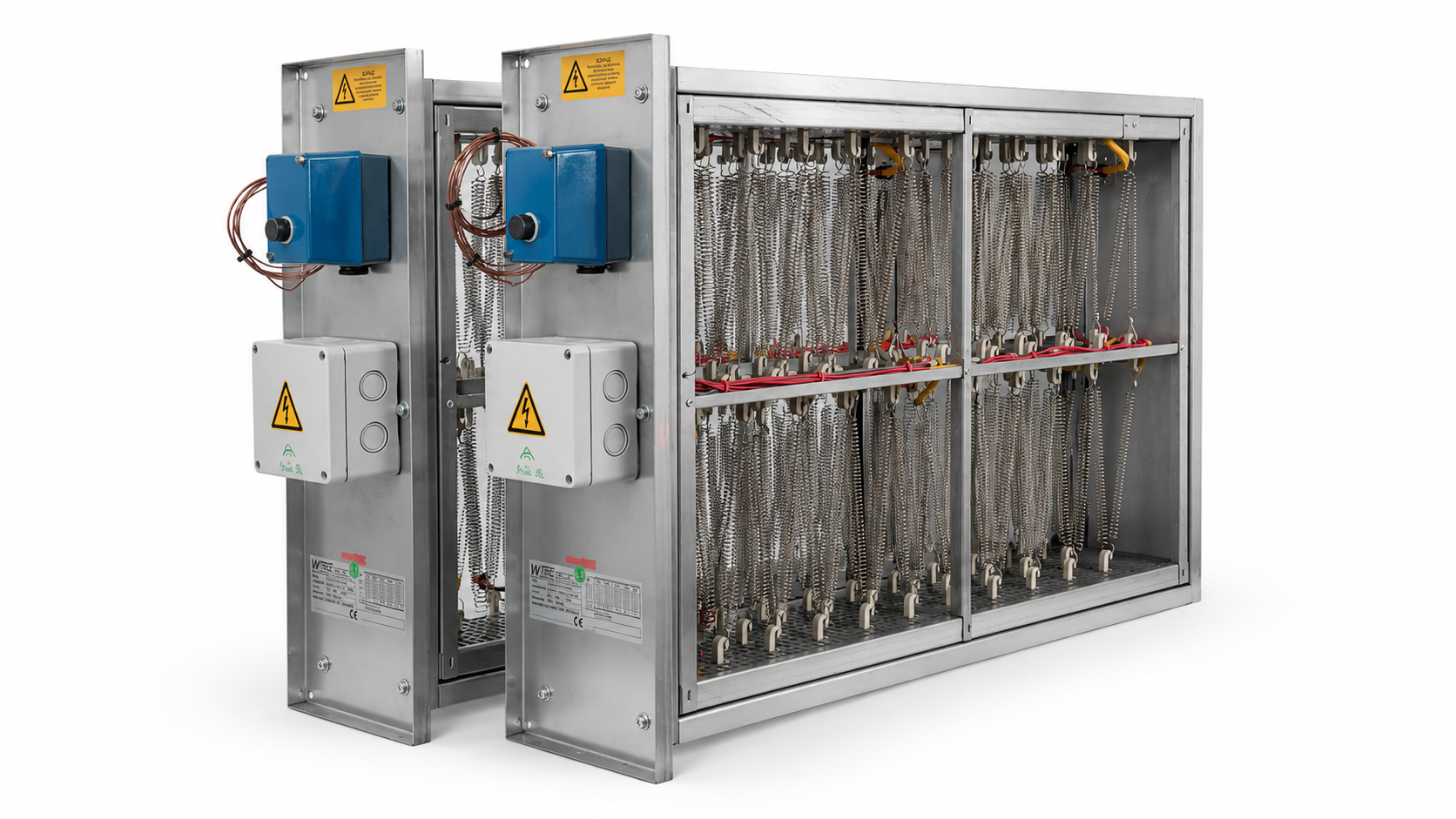 Elektrolufterwärmer als Kanaleinbau mit Flanschplatte - Ansicht 4