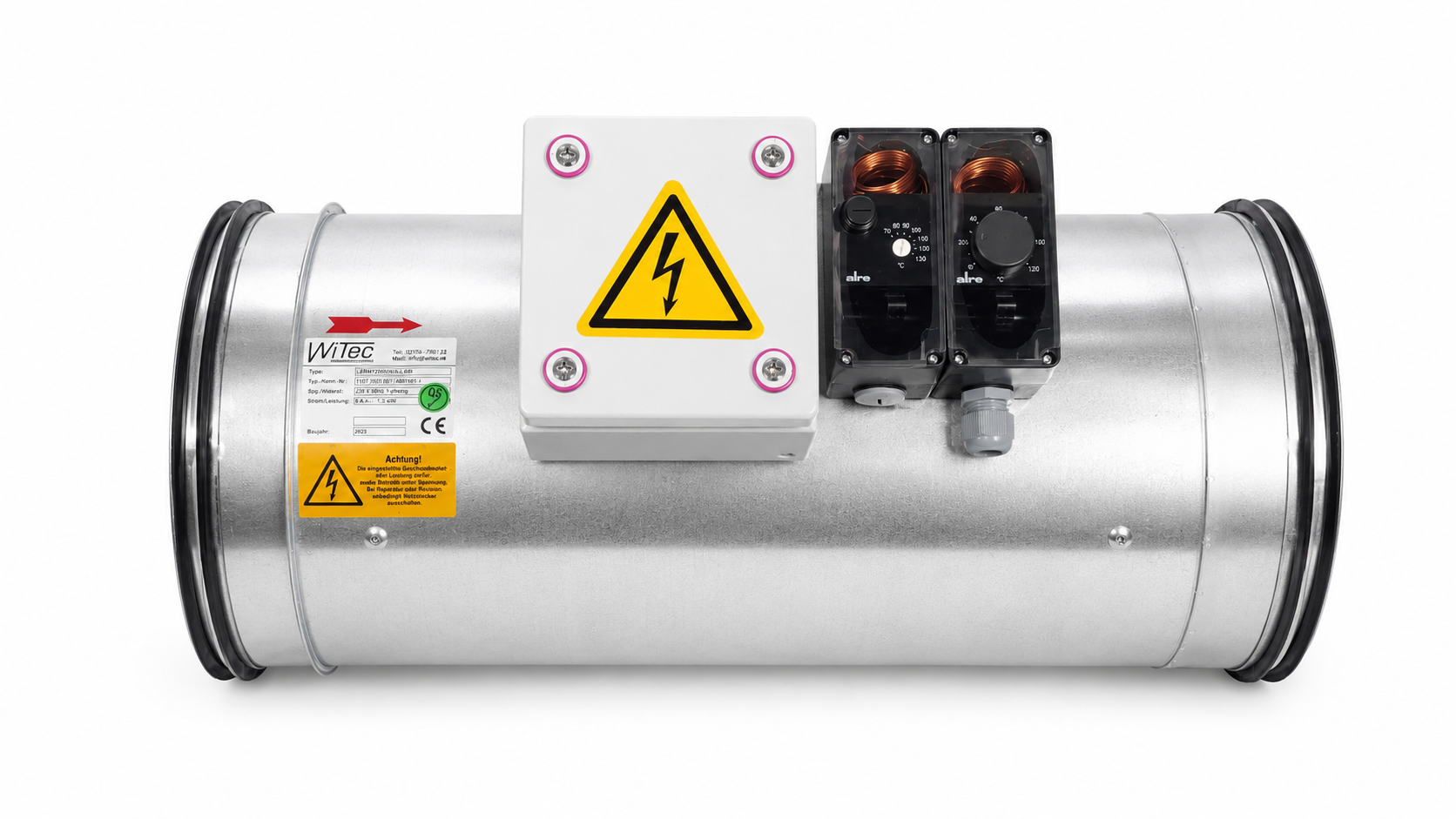 Elektrolufterwärmer als Rohrlufterwärmer - Ansicht 3