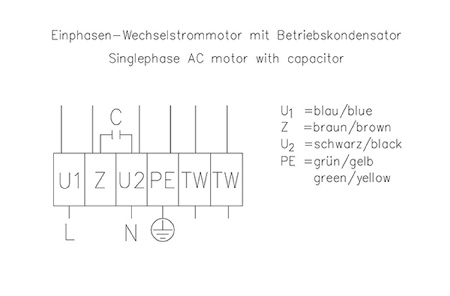 Anschlussplan RW 300 silent Axialventilator