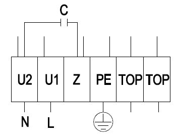 Anschlussplan RF 200 silent Axialventilator